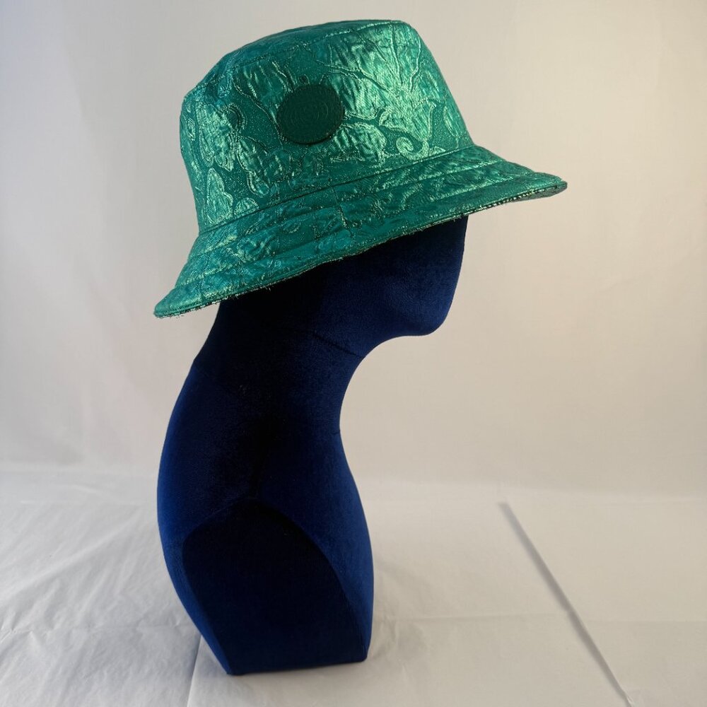 NWT Gucci Womens Metallic GG Bucket Hat Reversible Size large 58sm AUTHENTIC - Picture 4 of 5